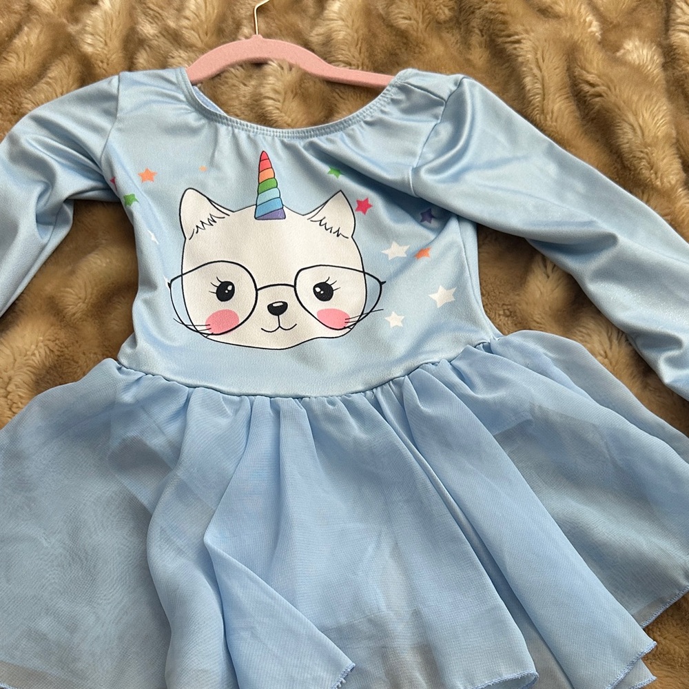 Blue Cat Unicorn Kids Costume